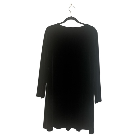 Black Long Sleeve Crew Neck Dress for Work - Picture 3 of 6